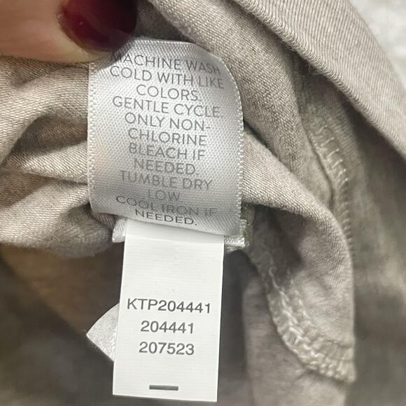 J Jill Shirt Womens XL Soft Mink Luxe Supima Cotton Relaxed Tee Long Sleeve - Picture 7 of 11